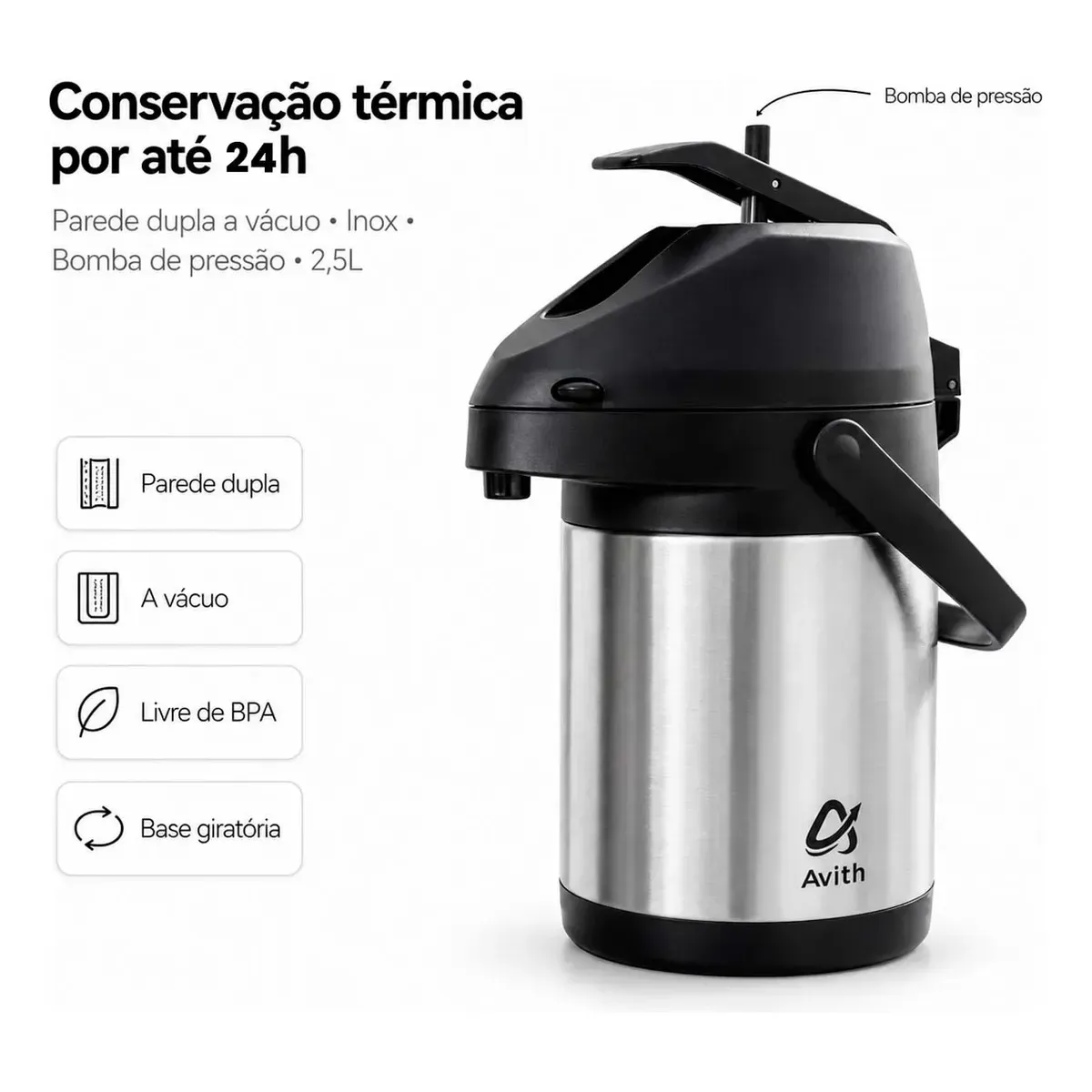 Garrafa Termica Inox | Terere • Cafe - Imagem 2