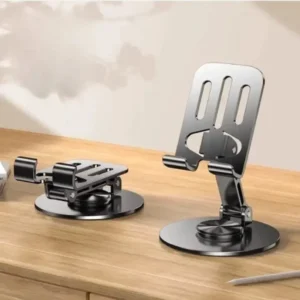 Suporte De Mesa Pra Celular Dobrável De Metal 360°